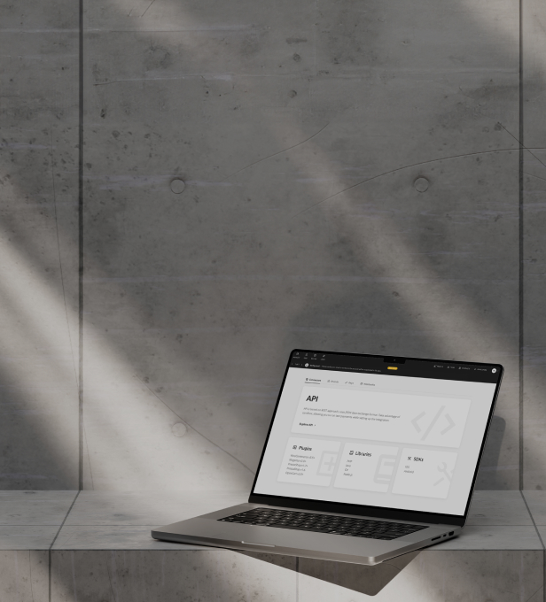 Laptop on granite surface